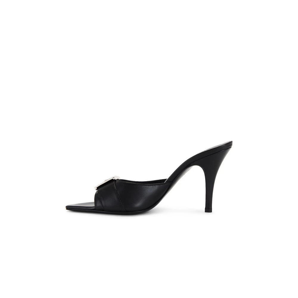 Gia Borghini Dorothy Heels black pointed toe sandal size 39 NIB $470 msrp - Picture 5 of 11